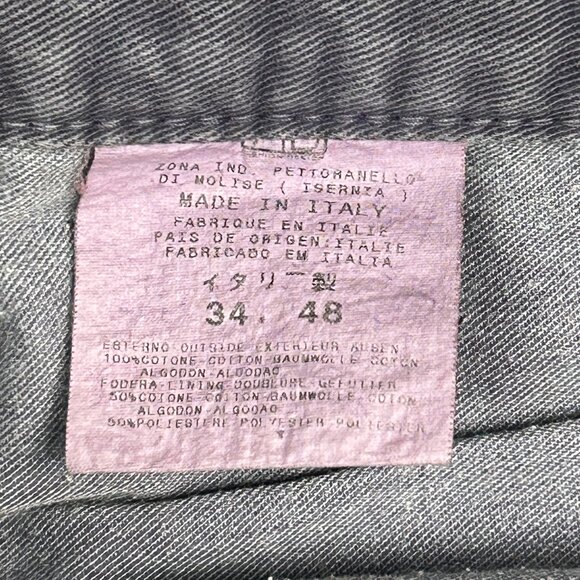 Just Cavalli Jeans Mens 30x30 Button Fly Made in Italy‎ Grey 100% Cotton Patched - Picture 14 of 15